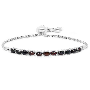 1.65 ct Genuine Ethiopian Opal Sterling Silver Bracelet